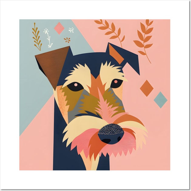 70s Welsh Terrier Vibes: Pastel Pup Parade Wall Art by NatashaCuteShop